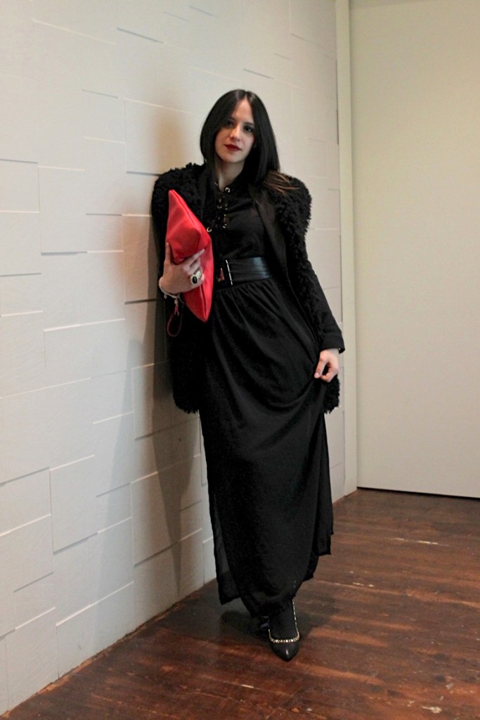 outfit black and red